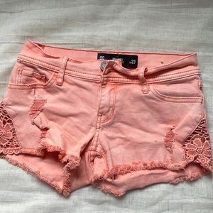 Hollister Salmon Denim Shorts